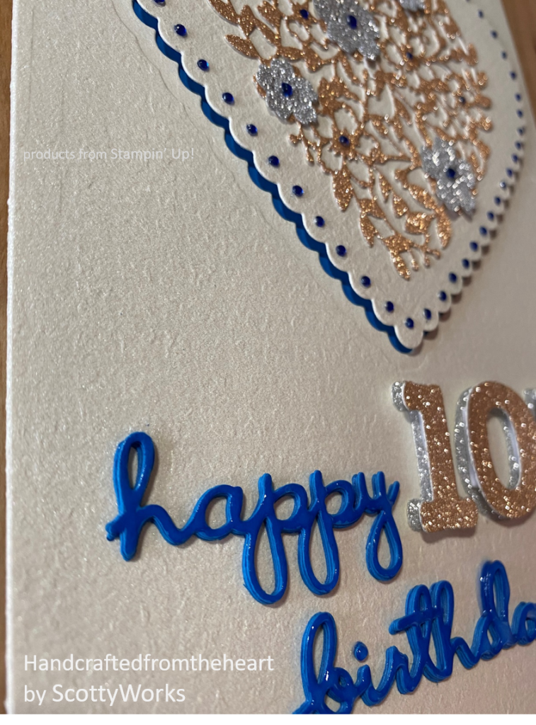 handcrafted from the heart by ScottyWorks
Jeanette Scott Stampin' Up!
105th birthday card